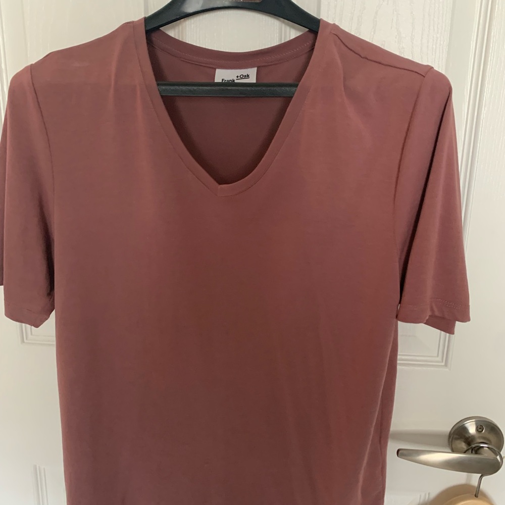 Frank and Oak v neck jersey tee